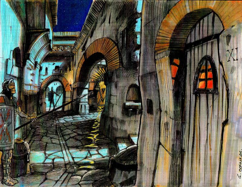 Gilles Cornu - rough - Rue de Rome - Asterix aux jeux olympiques